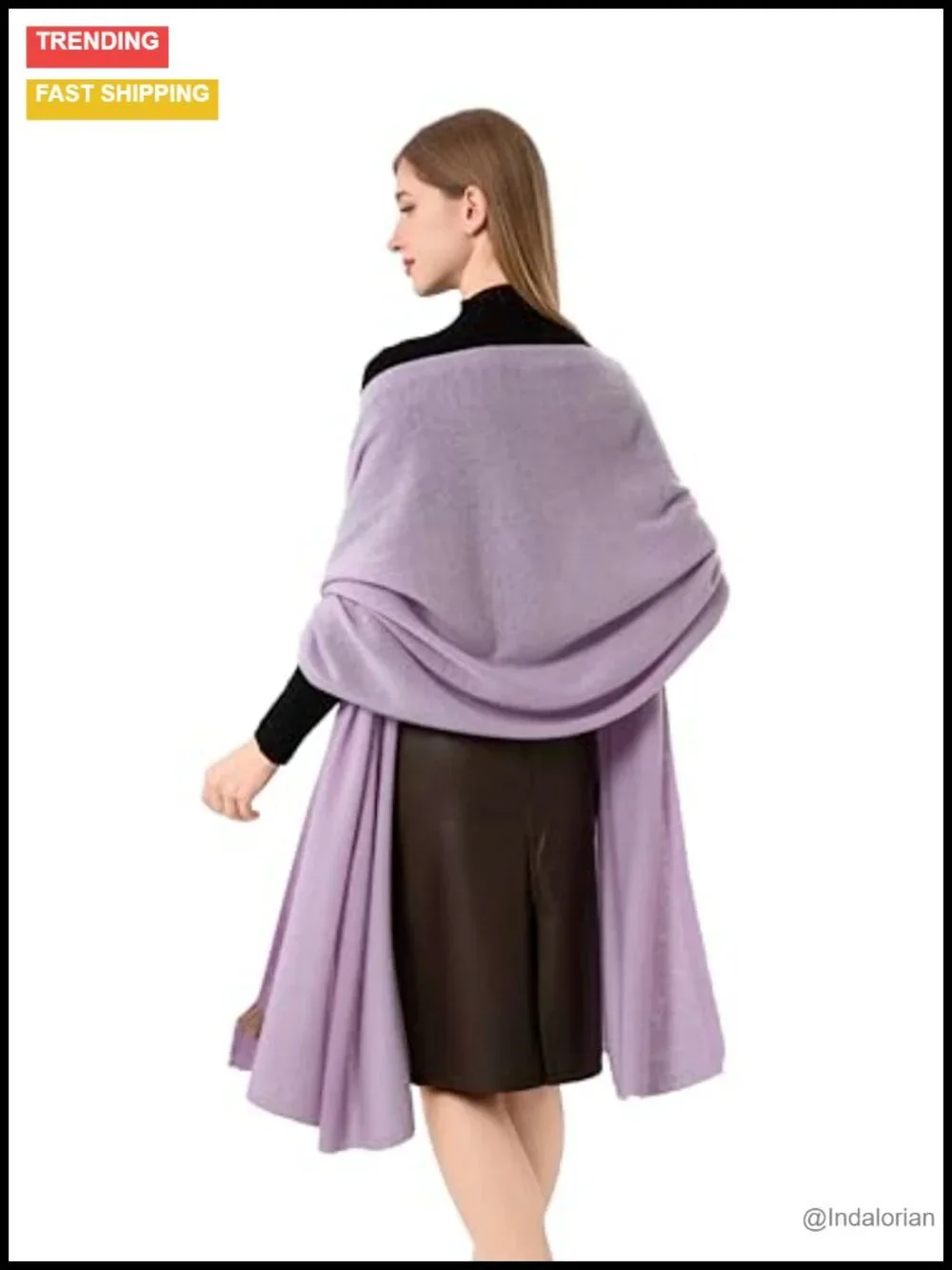 100% Cashmere Knitted Scarf Wrap Stole with Gift Box Extra Large Pashmina Shawl